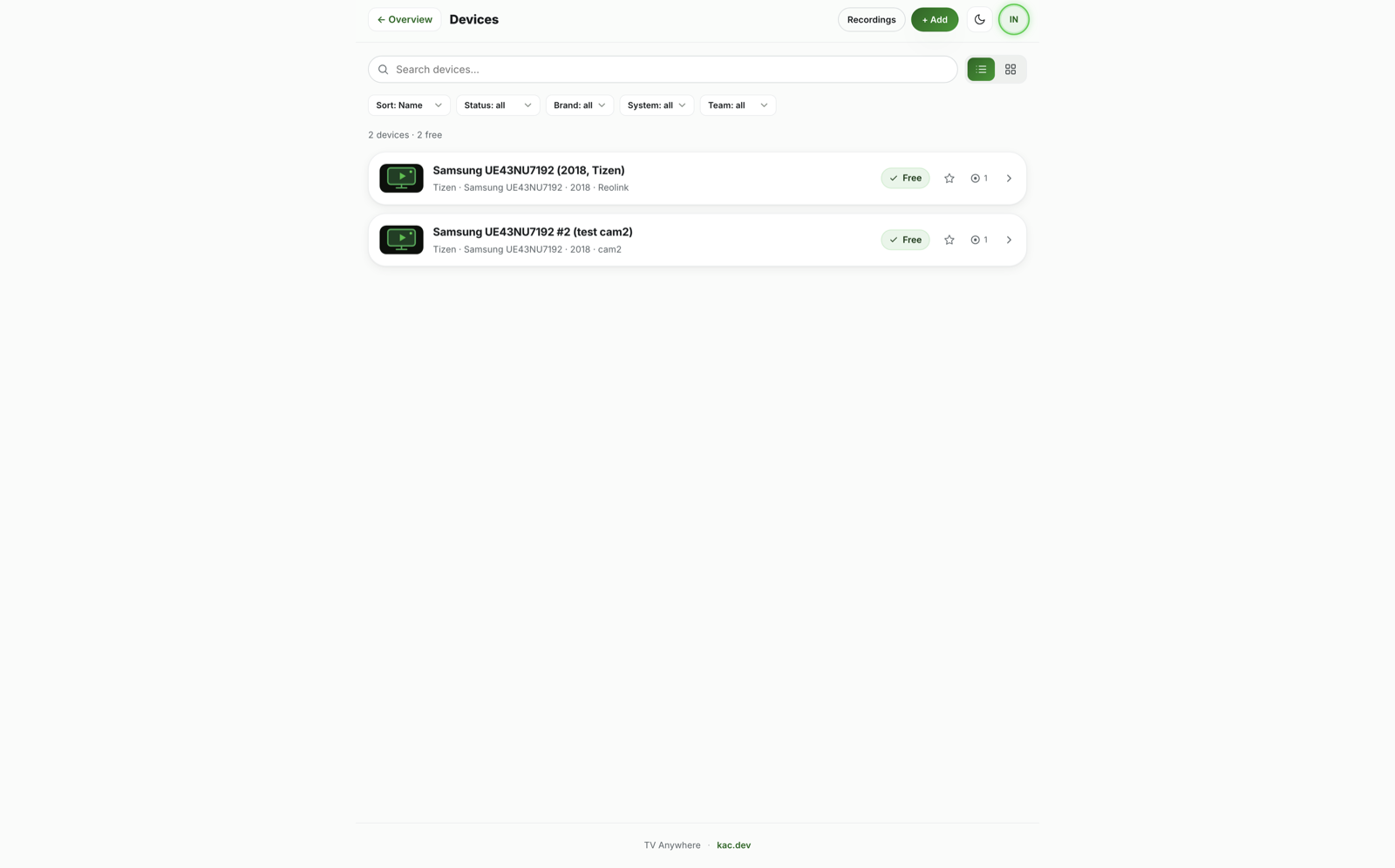 Device picker